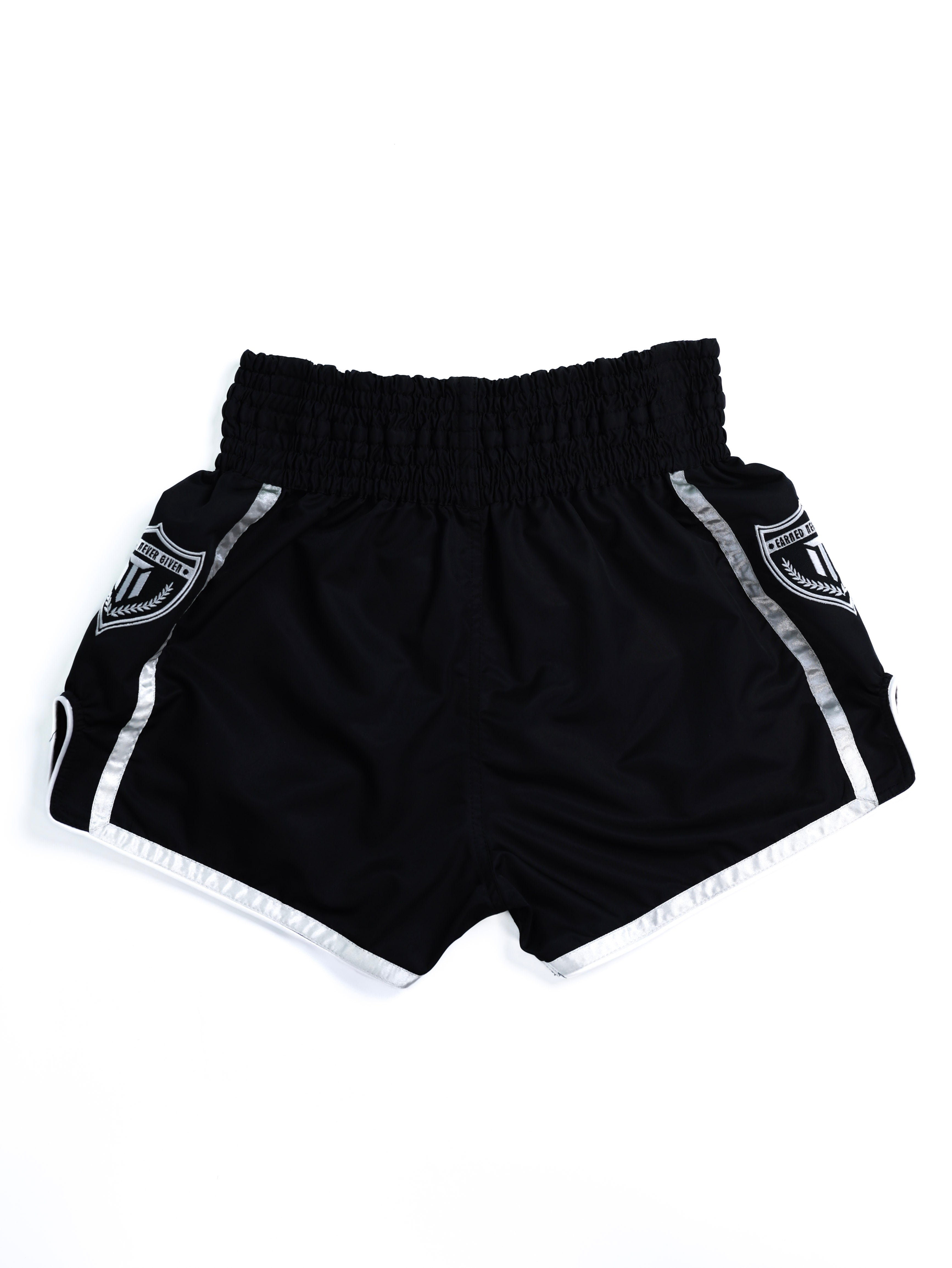 "ESSENTIALS" MUAY THAI SHORTS - BLACK