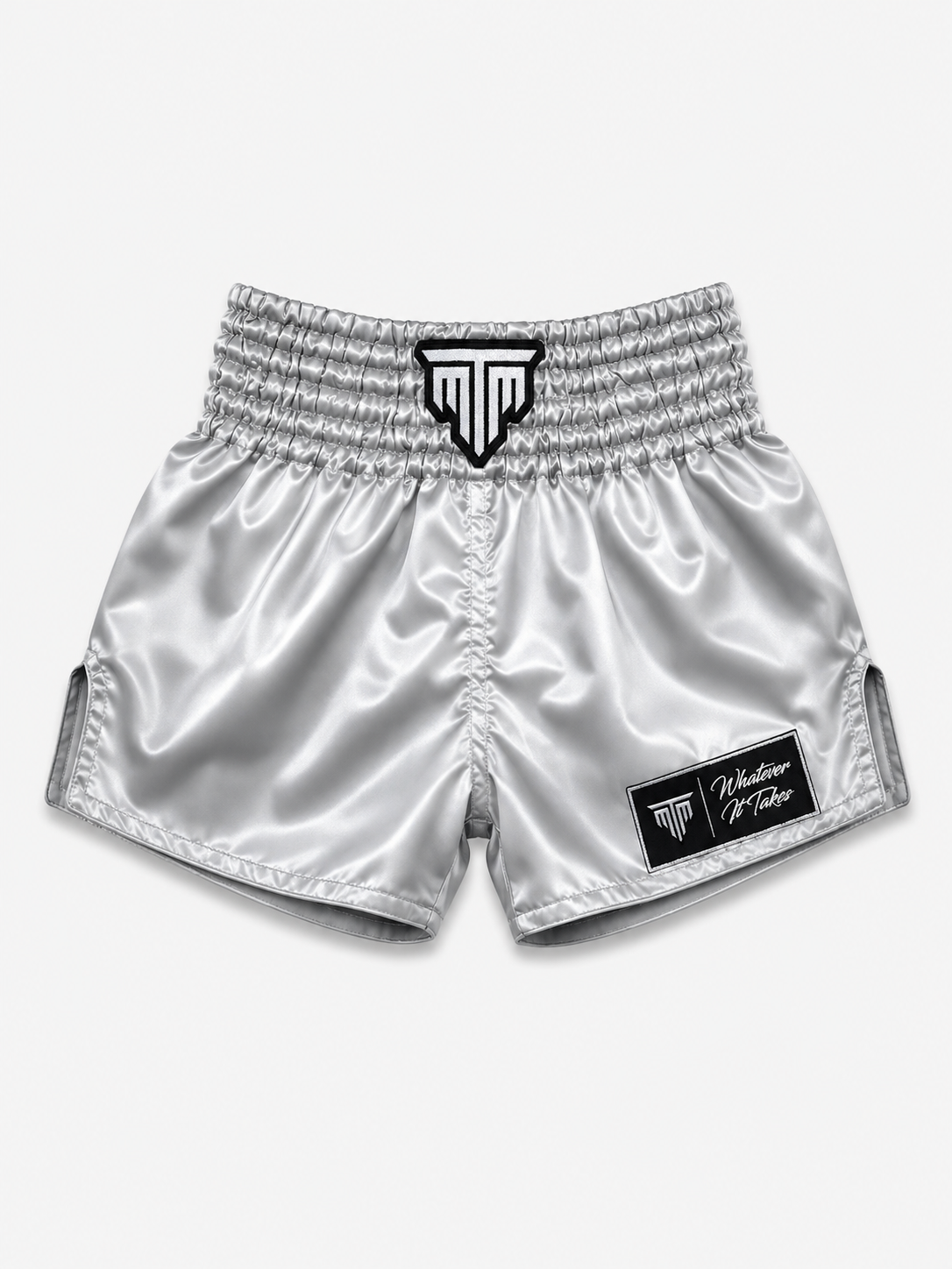 "CLASSIC" MUAY THAI SHORTS - SILVER