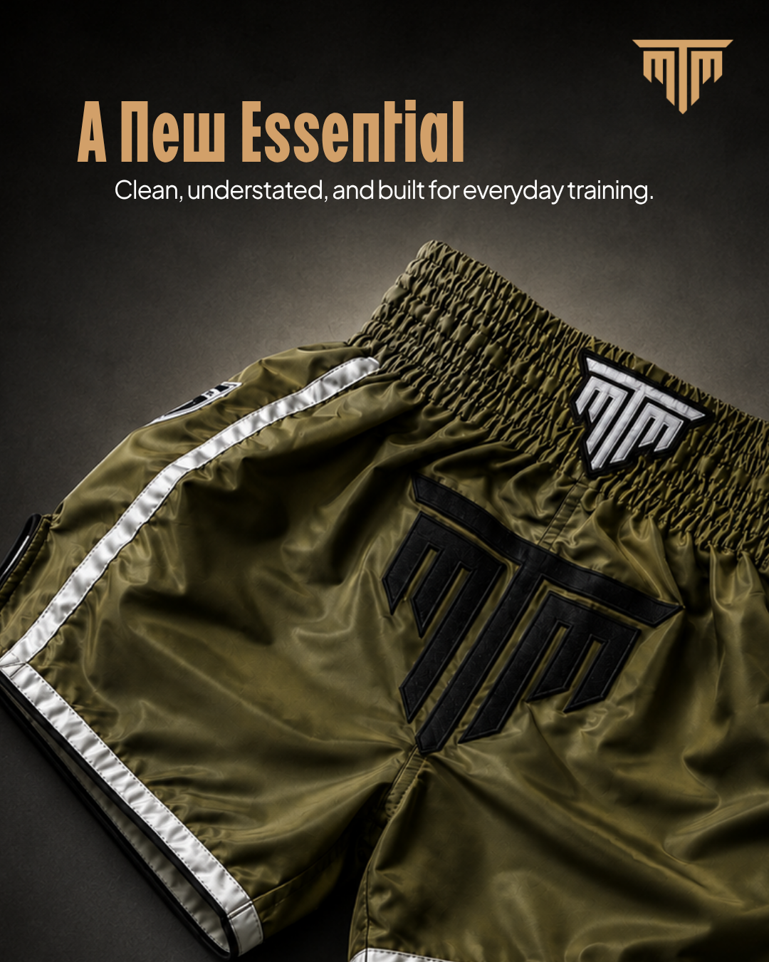 "ESSENTIALS" MUAY THAI SHORTS - KHAKI