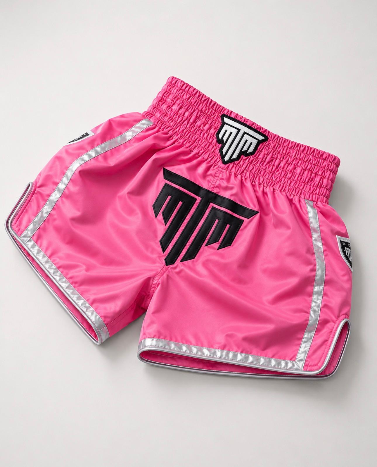 "ESSENTIALS" MUAY THAI SHORTS - PINK