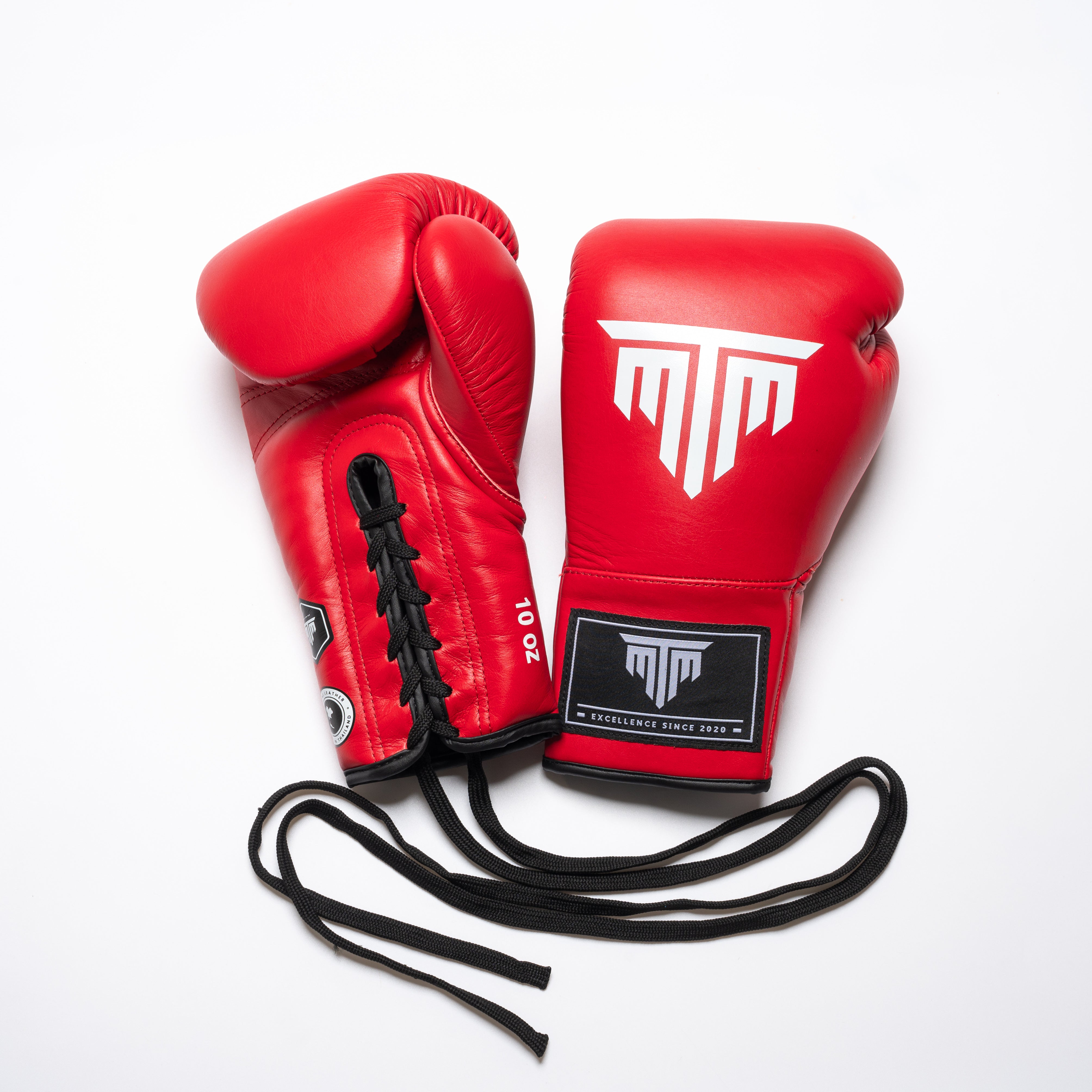 "PRO" SERIES LACE UP BOXING GLOVES - RED