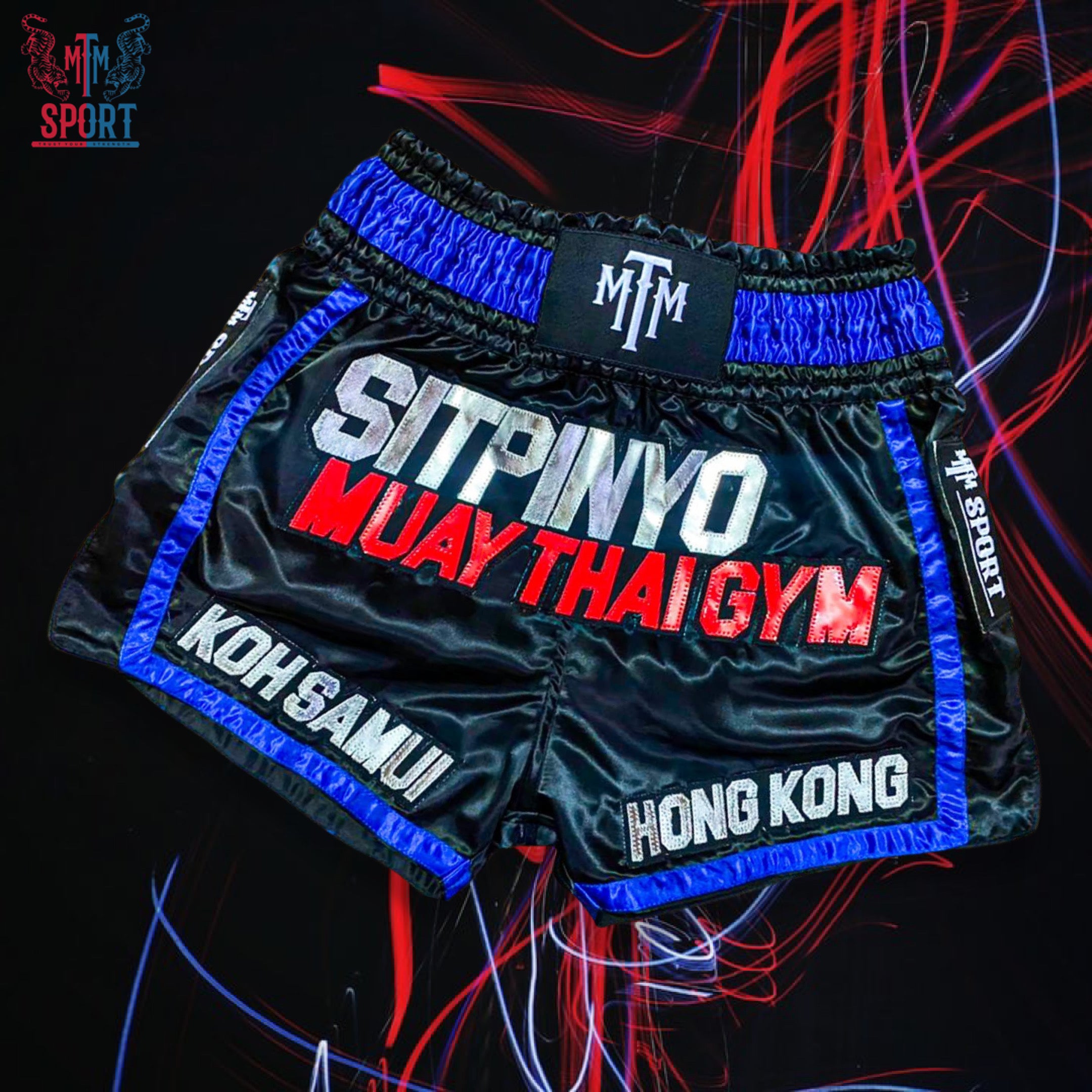 CUSTOM MUAY THAI SHORTS - RETRO STYLE