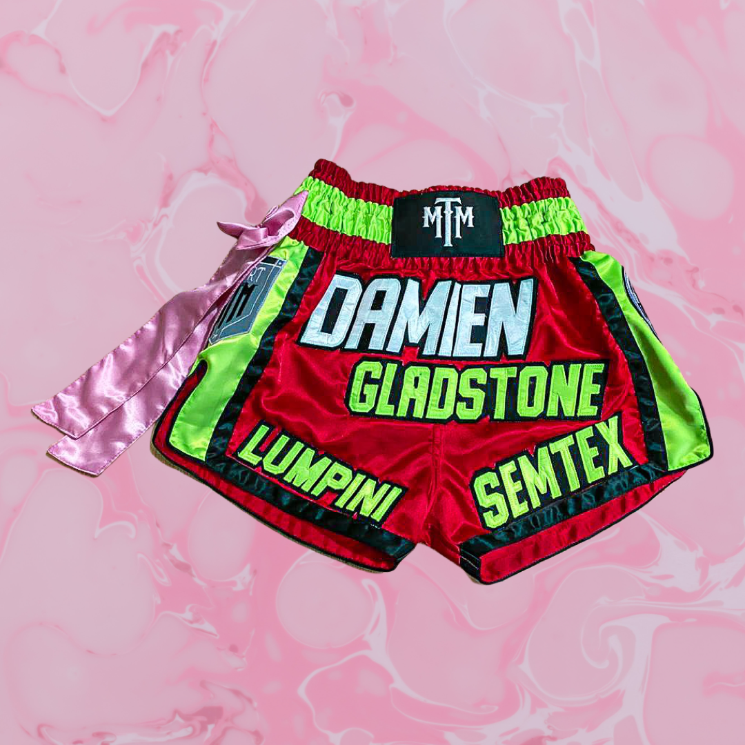 CUSTOM MUAY THAI SHORTS - RETRO STYLE