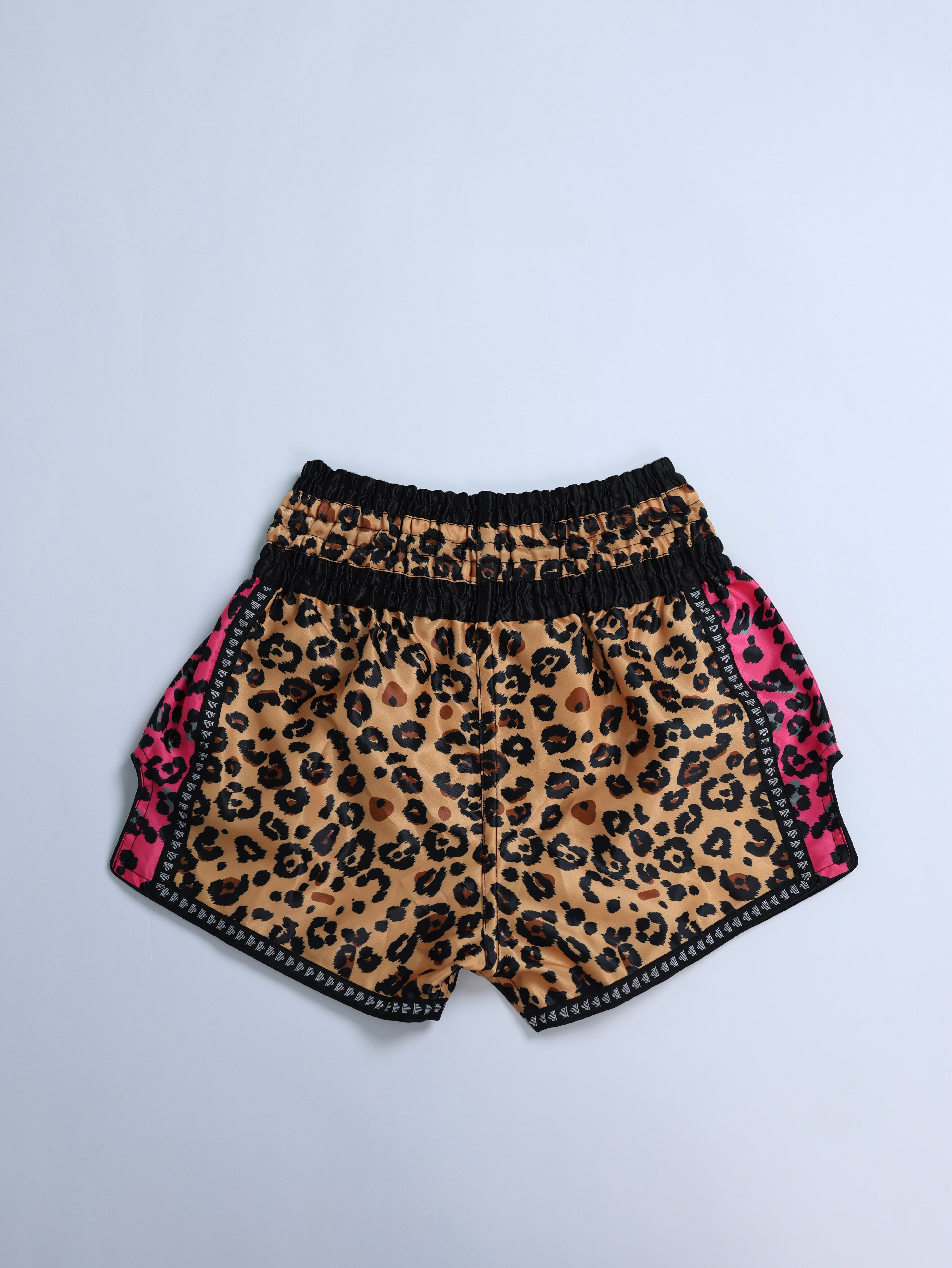 WILDHEART MUAY THAI SHORTS - CHEETAH PINK