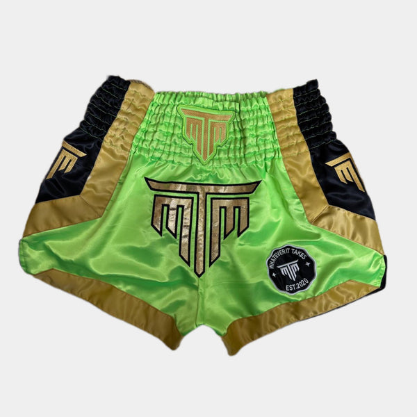"ROYALE" MUAY THAI SHORTS - GREEN