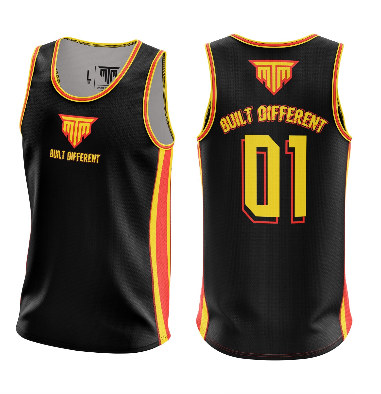 BUILT DIFFERENT WORKOUT JERSEY - BLACK