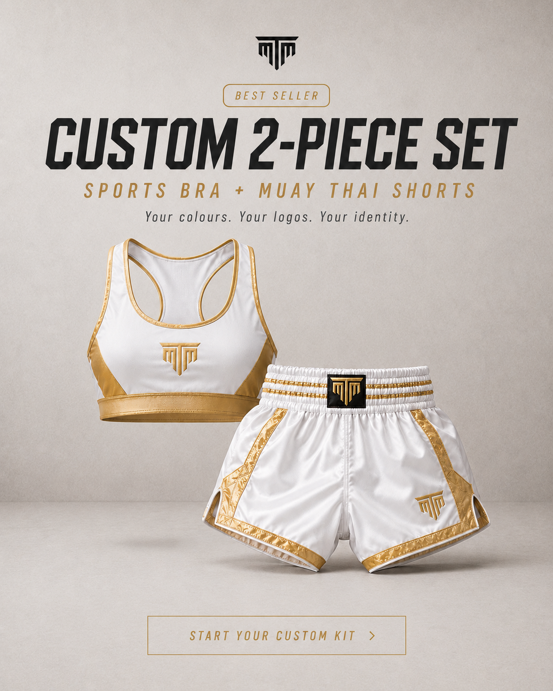 CUSTOM SET | SPORTS BRA + MUAY THAI SHORTS COMBO