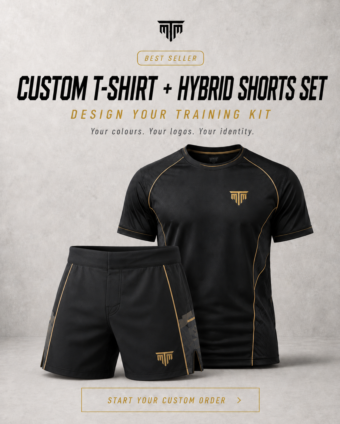 CUSTOM SET | T SHIRT + HYBRID SHORTS COMBO