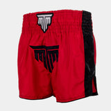 "DELUXE" MUAY THAI SHORTS - RED