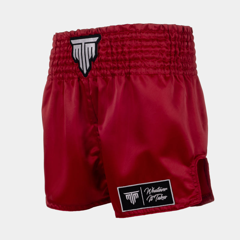 "CLASSIC" MUAY THAI SHORTS - BURGUNDY