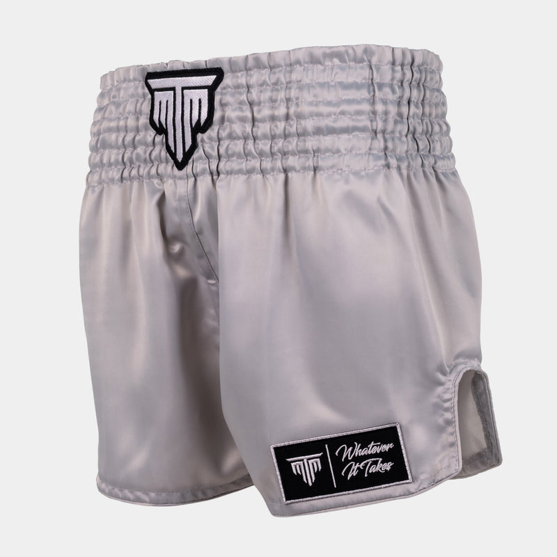 PRE-ORDER | "CLASSIC" MUAY THAI SHORTS - SILVER