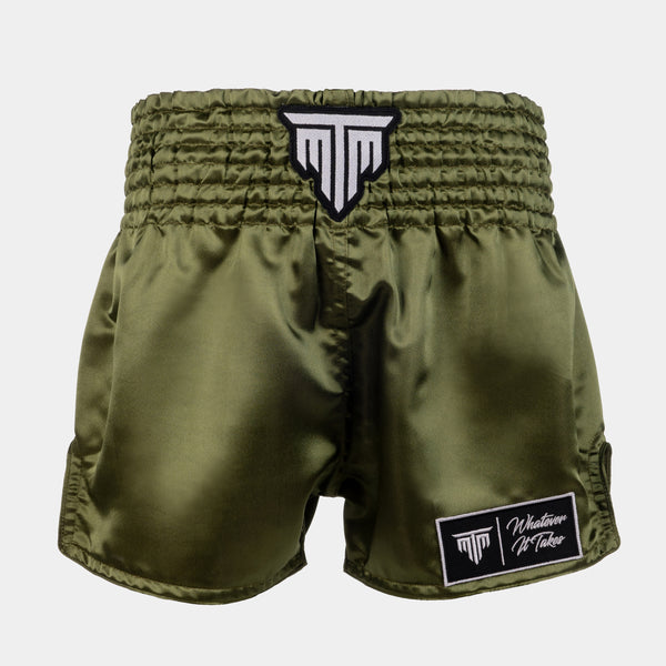 "CLASSIC" MUAY THAI SHORTS - ARMY GREEN