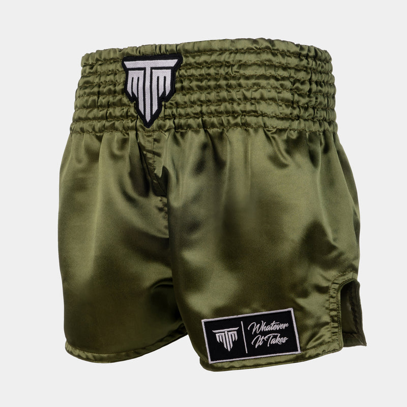 "CLASSIC" MUAY THAI SHORTS - ARMY GREEN