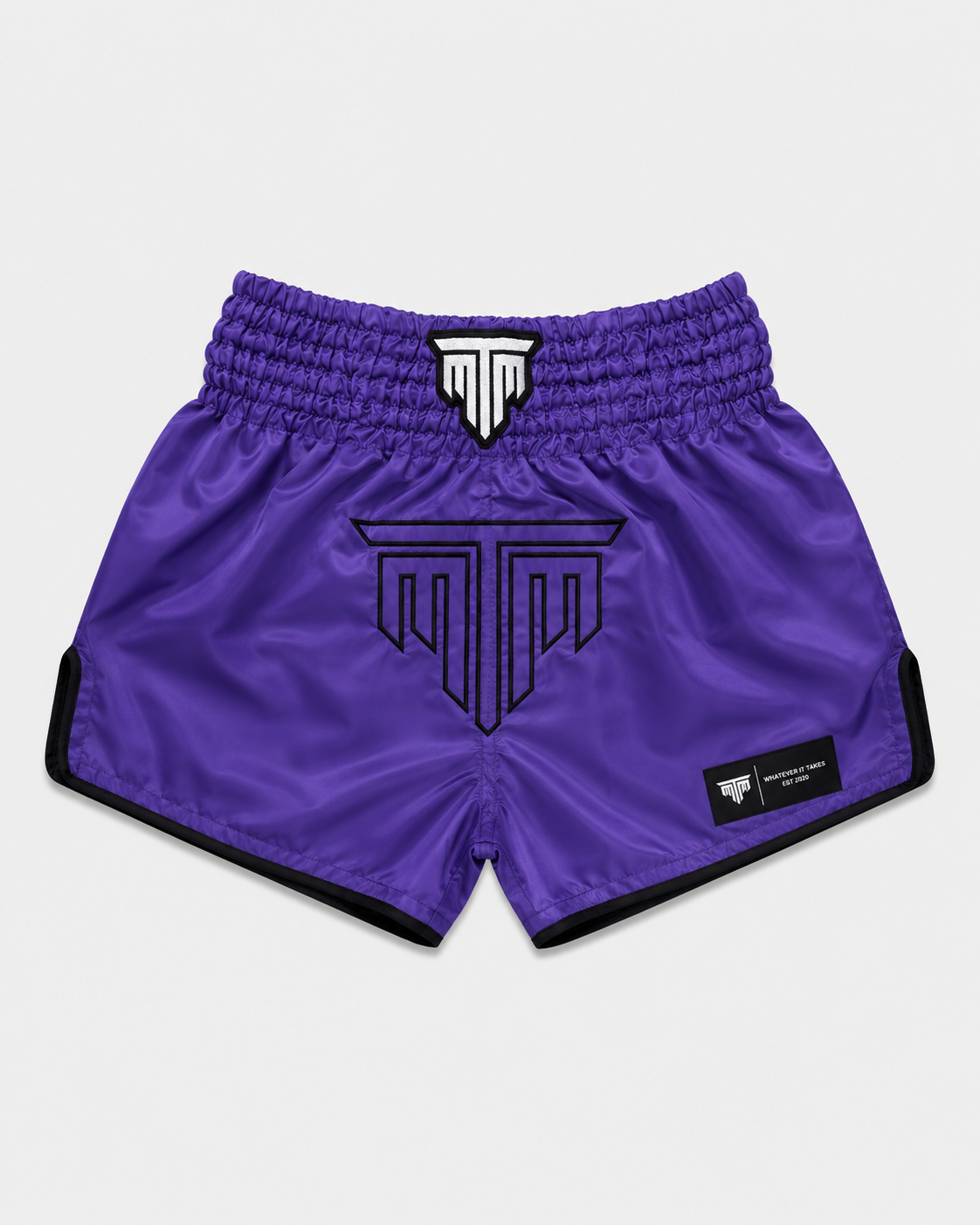 "NEON STRIKE" MUAY THAI SHORTS - PURPLE