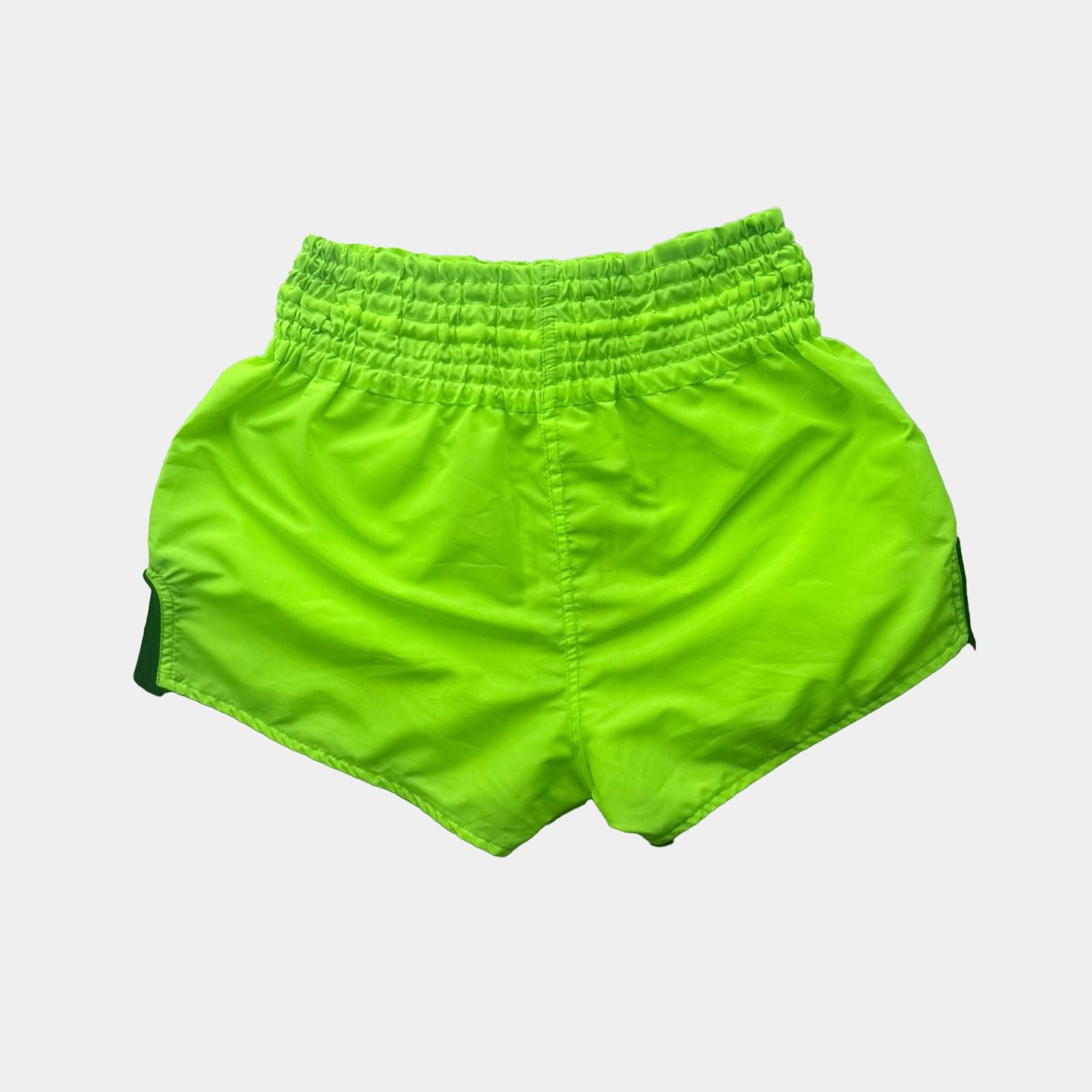 "NEON STRIKE" MUAY THAI SHORTS - LIME GREEN
