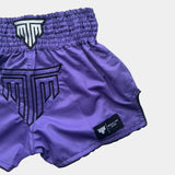 "NEON STRIKE" MUAY THAI SHORTS - PURPLE