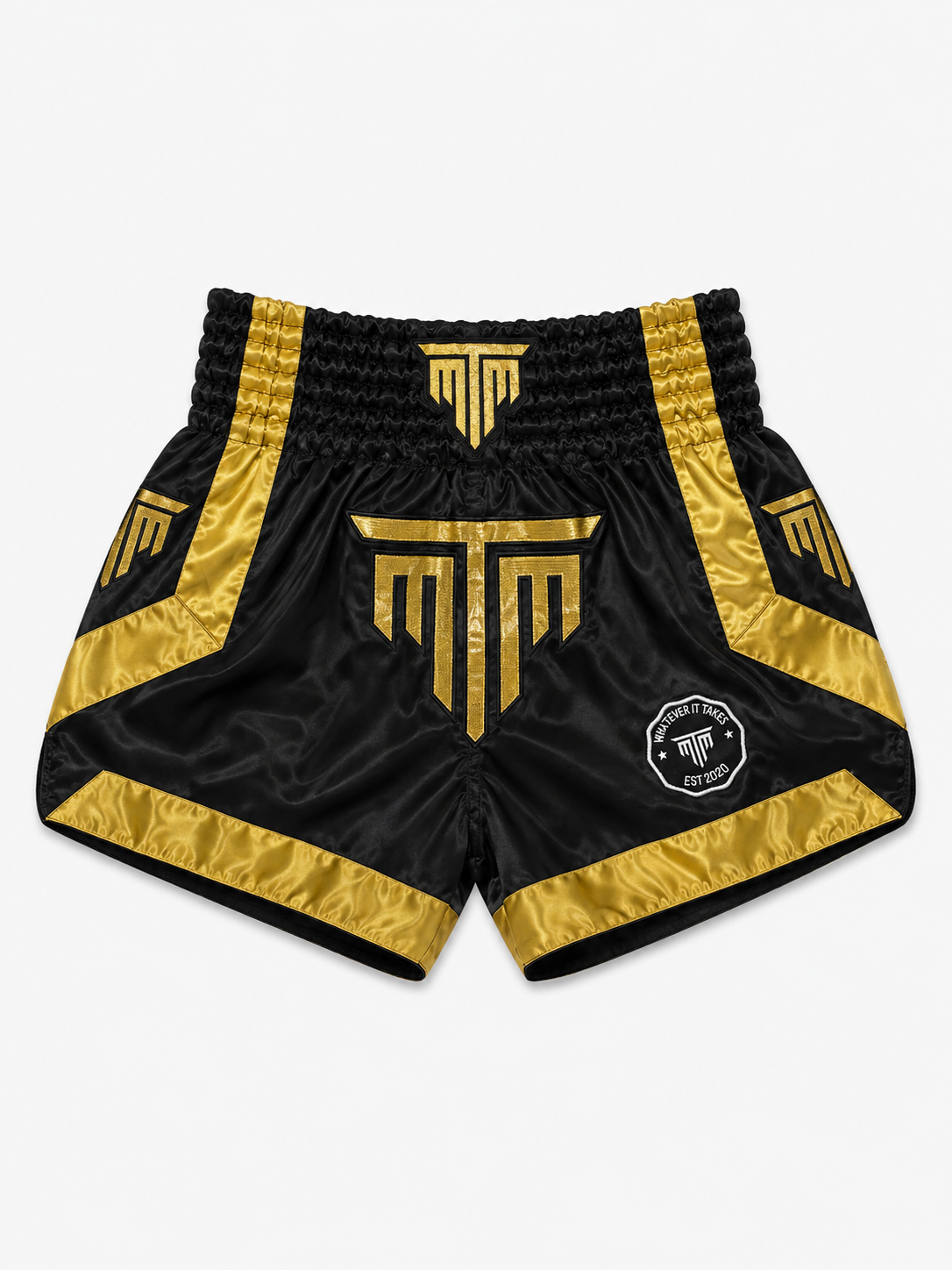 "ROYALE" MUAY THAI SHORTS - BLACK