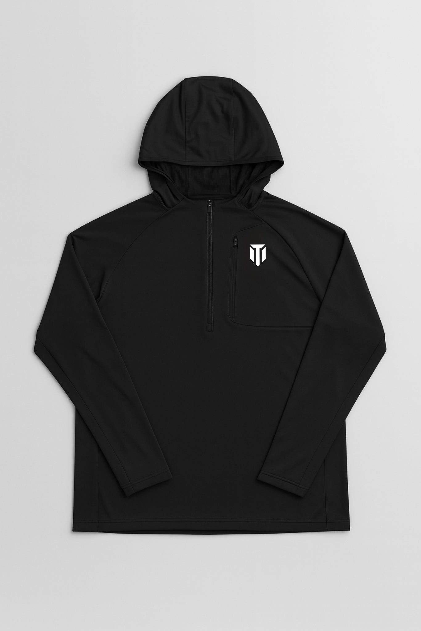 CLUB 47 PERFORMANCE 1/2 ZIP TOP BLACK