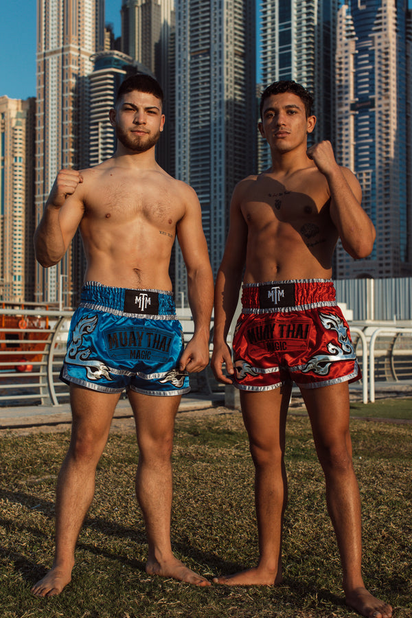 "AUTHENTIC" MUAY THAI SHORTS - RED  