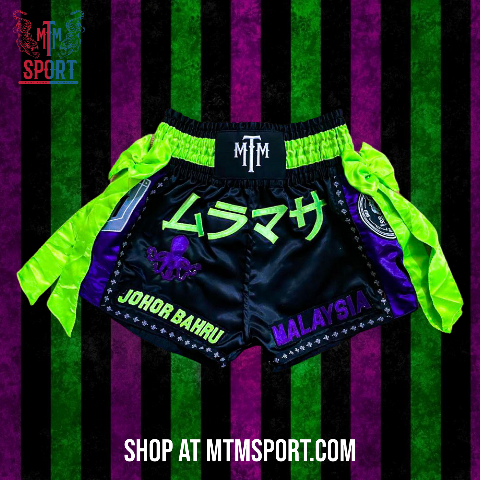 CUSTOM MUAY THAI SHORTS RETRO STYLE MTM SPORT