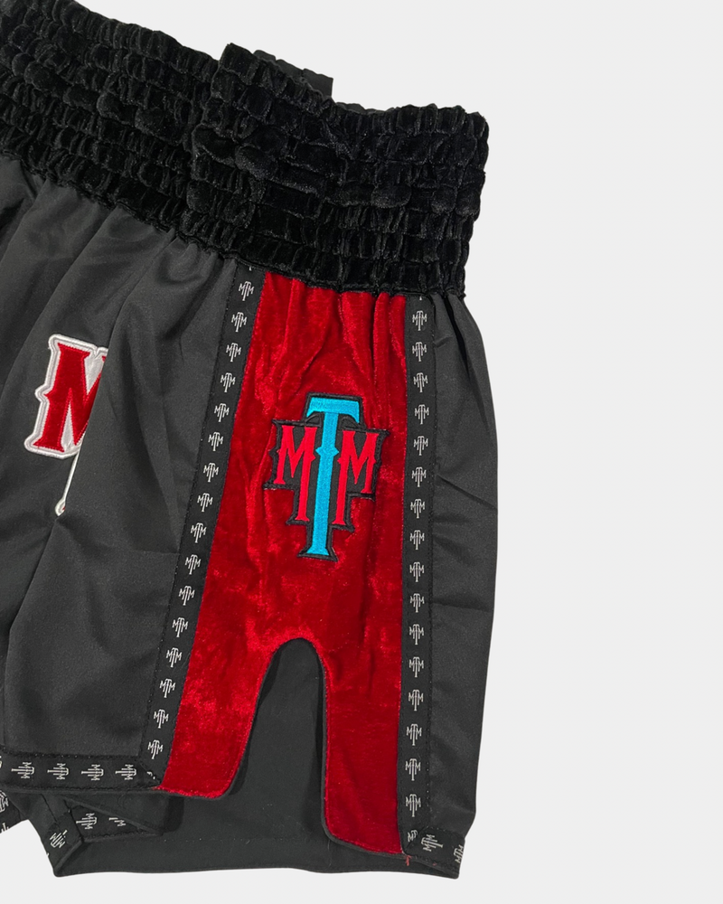 Mens red 2025 velvet shorts