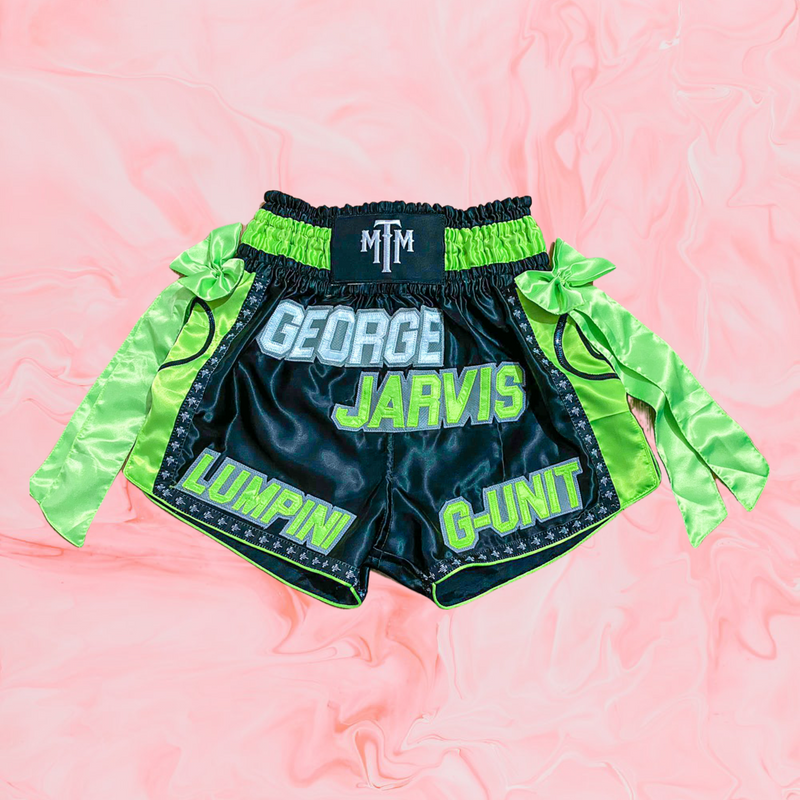 CUSTOM MUAY THAI SHORTS RETRO STYLE MTM UK